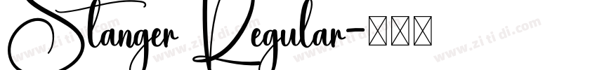 Stanger Regular字体转换